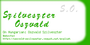 szilveszter oszvald business card